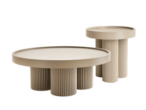 Круглый деревянный журнальный столик