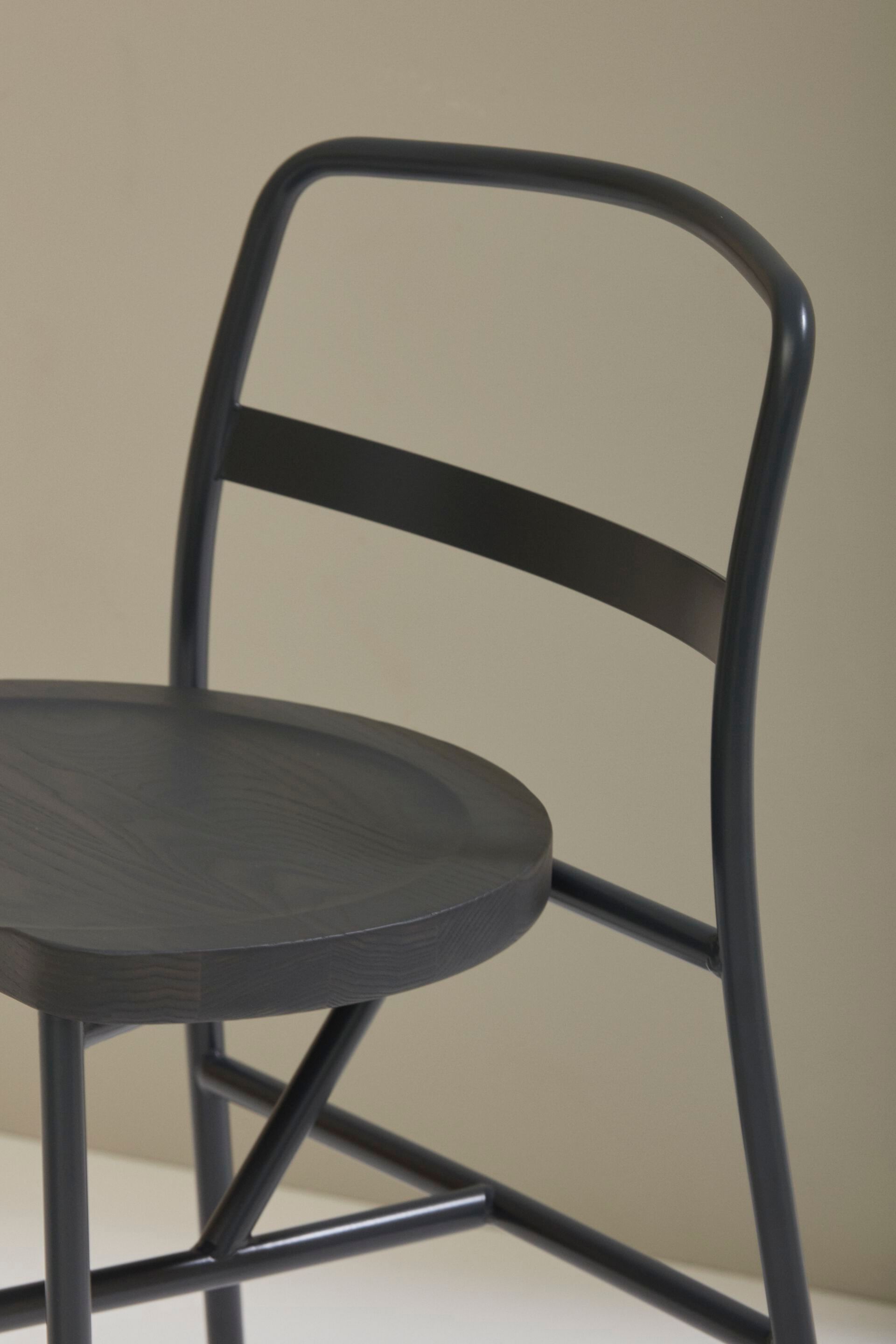 Стул из стали и ясеня Billiani Puccio ARCH-00101297 - Вид №1