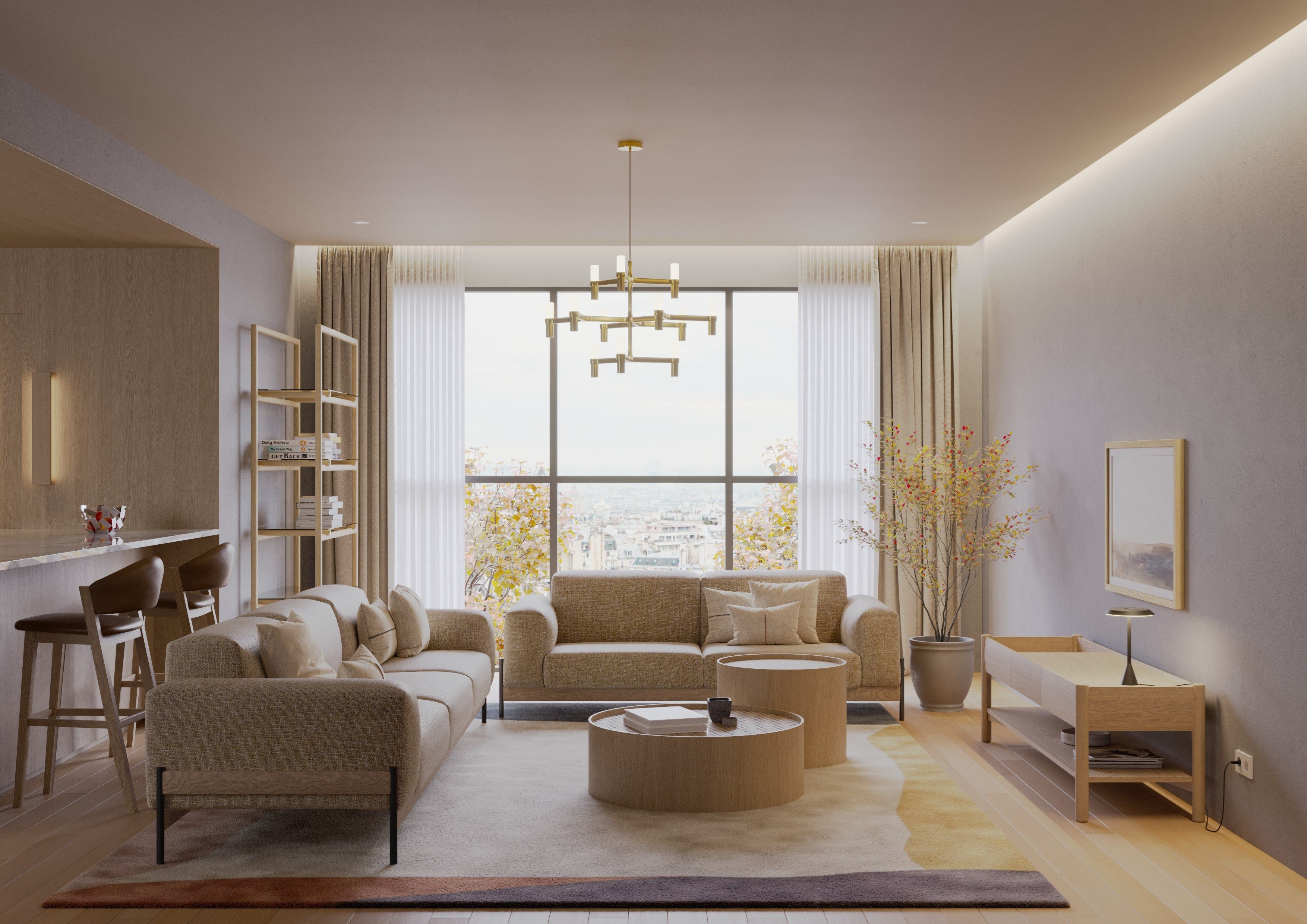 Квадратный пуф из ткани Wewood Bowie ARCH-00099585 - Вид №3