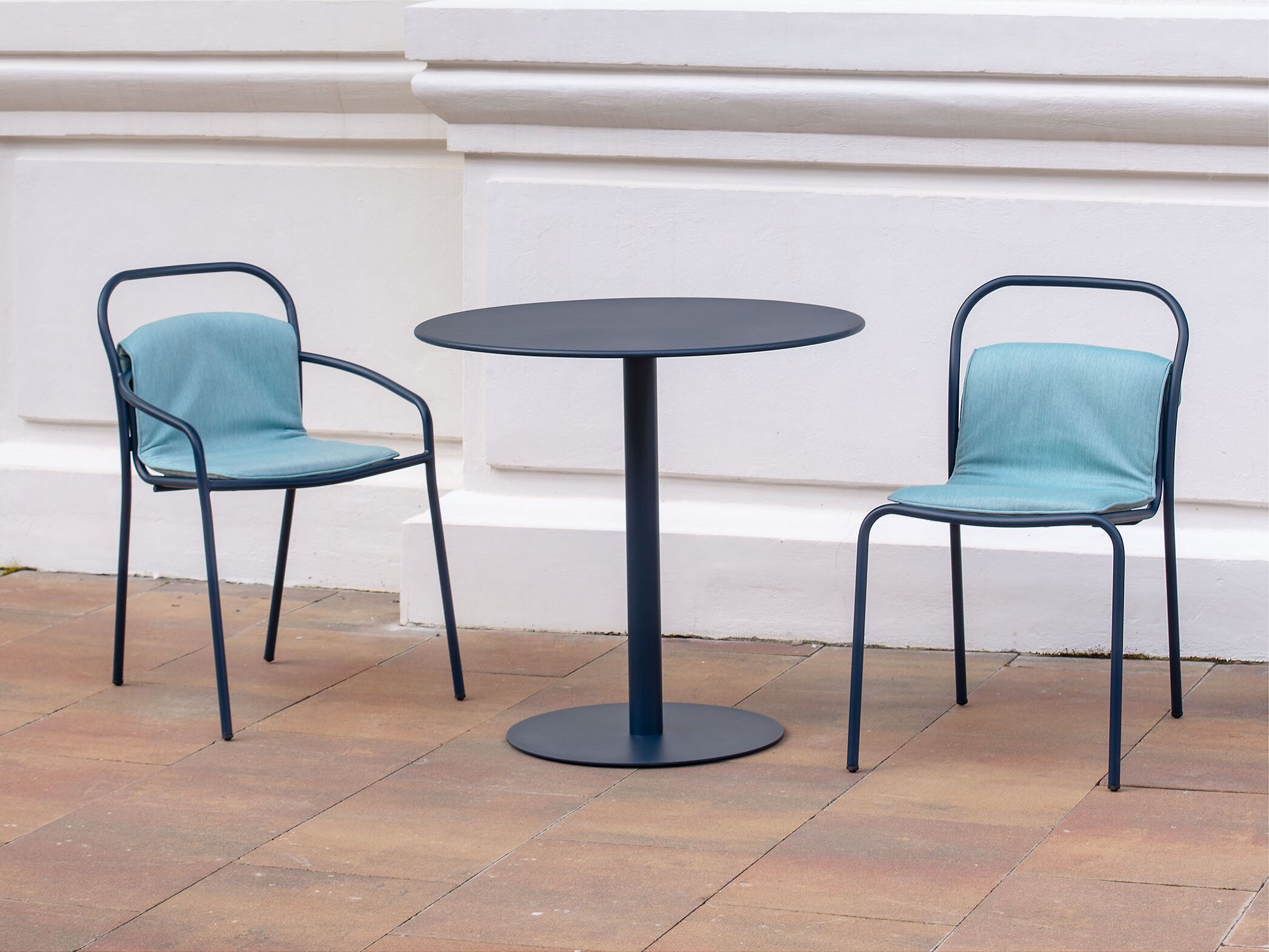 Стальной штабелируемый садовый стул с порошковым покрытием iSimar Cestat ARCH-00086010 - Вид №3