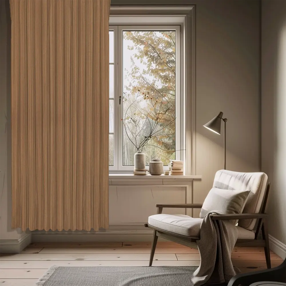 WITERRA Штора на ленте в стиле кантри терракотового цвета 200×280 см 89399728 STLM-1576049