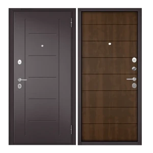 92000177 Входная дверь Unicorn Apartment X правый 205x86см цвет шоколад букле/орех грецкий STLM-1470102