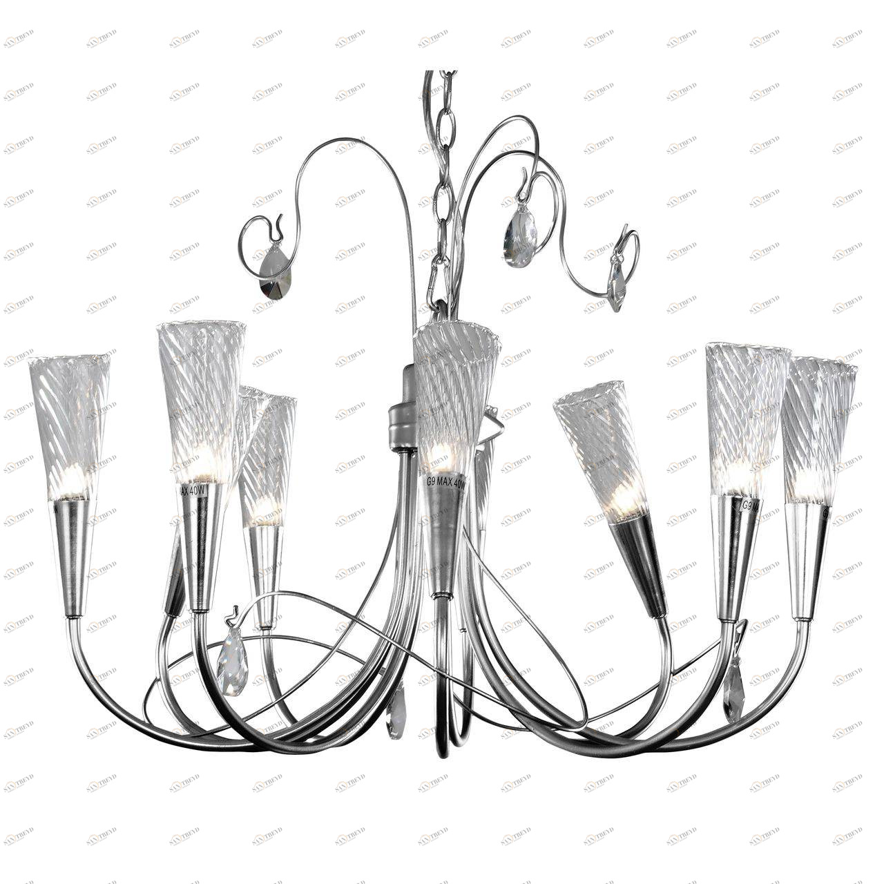 Люстра дизайнерская Friar хром SUPERNW ДИЗАЙНЕРСКИЕ, ЦВЕТЫ 056043 Серебро 