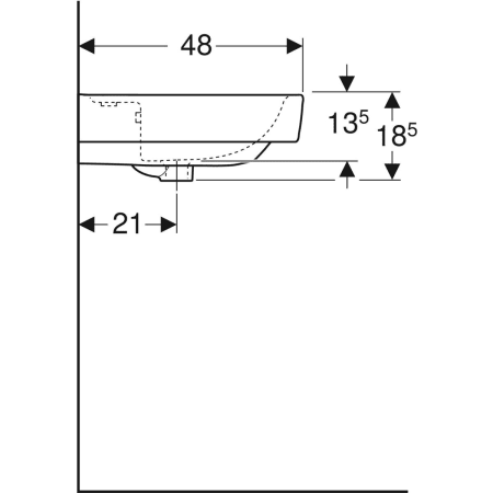 501.722.00.1 Накладная раковина Geberit Renova Plan Geberit  - Вид №44