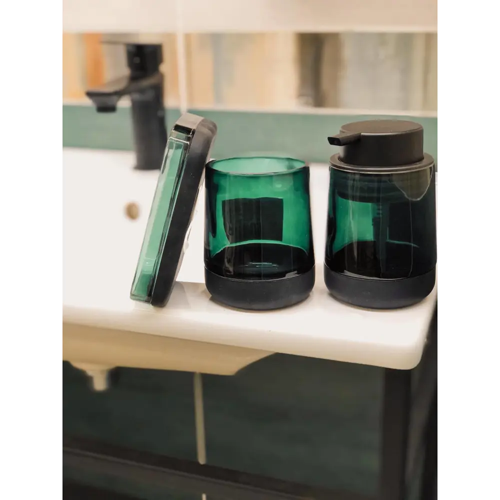 Мыльница Vidage Bonn Silicon стекло цвет зелёный чёрный STLM-2071502 - Вид №1