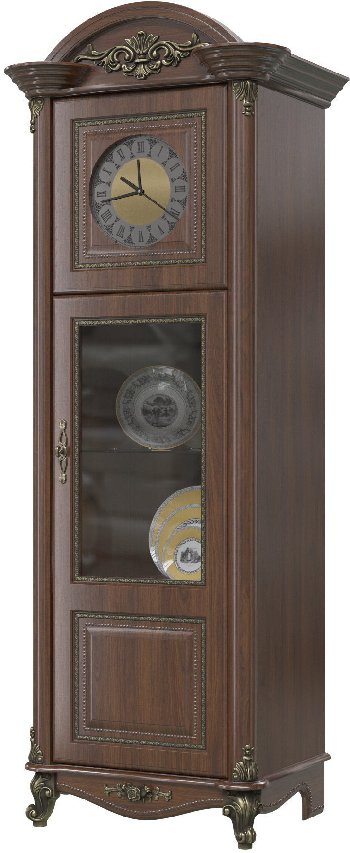 90319788 Шкаф 67x200x52 см ЛДСП цвет орех 6102044 STLM-0183060 МЭРИМЕБЕЛЬ