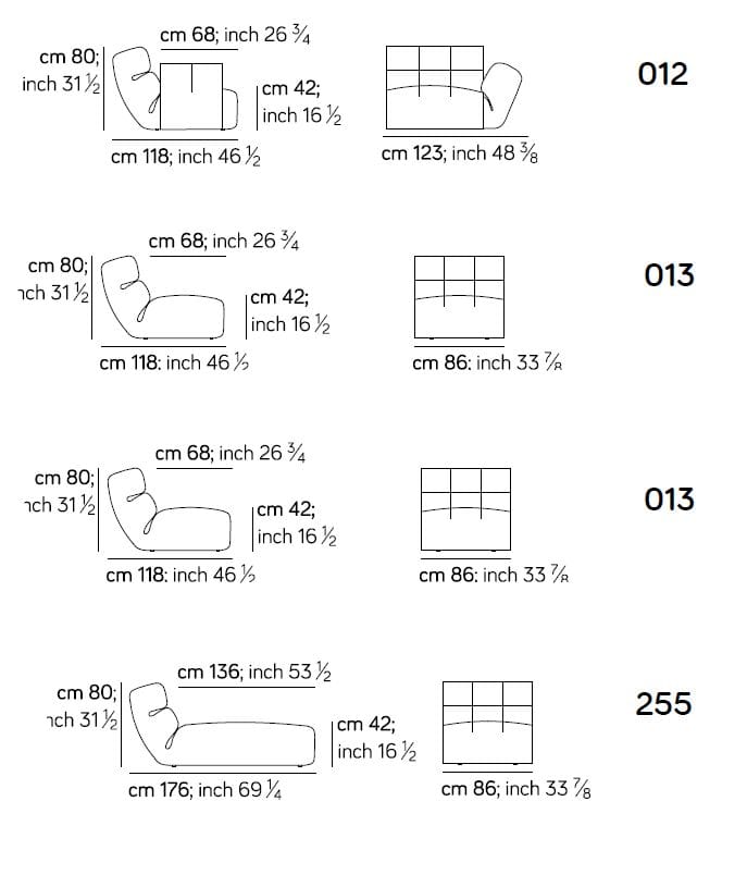 Диван из нубука с полуостровом Amura ладонь ARCH-00069557 - Вид №3