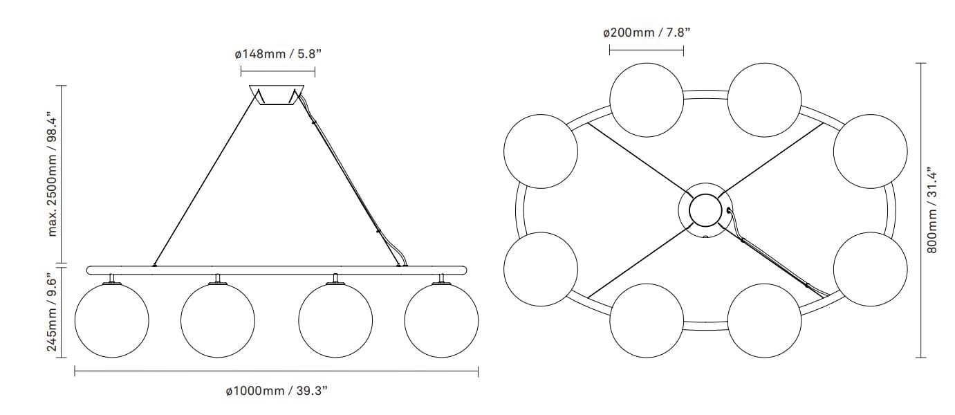 Опаловое стекло светодиодный подвесной светильник Nuura Miira ARCH-00062209 - Вид №8
