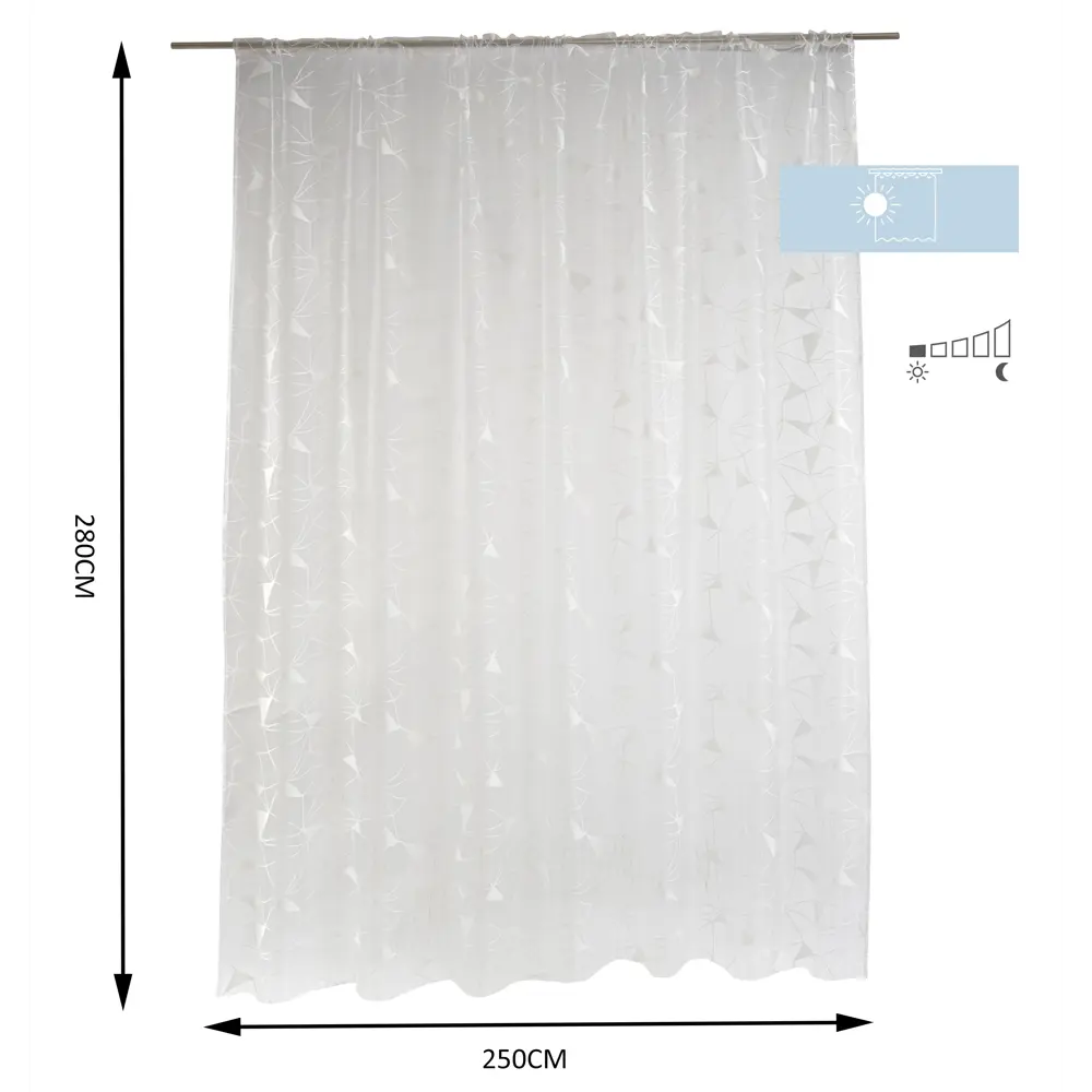 Тюль на ленте Inspire Gianni 250x280 см цвет белый 86255253 STLM-2134444  - Вид №2