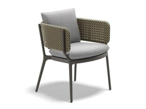 Тканевый садовый стул с подлокотниками