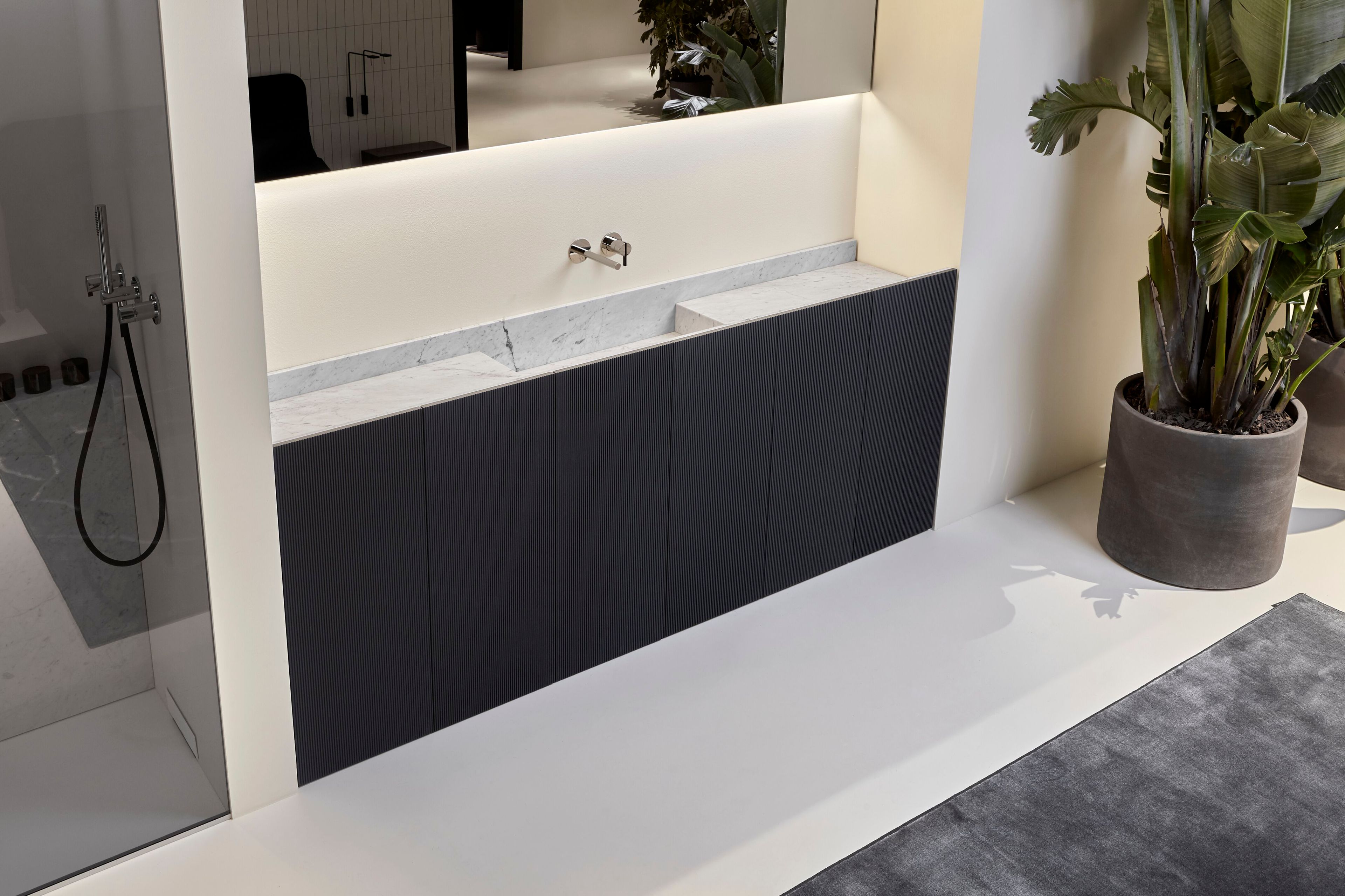 Подвесной прямоугольный умывальник из каррарского мрамора с столешницей Antoniolupi STREET ARCH-00080601 - Вид №2