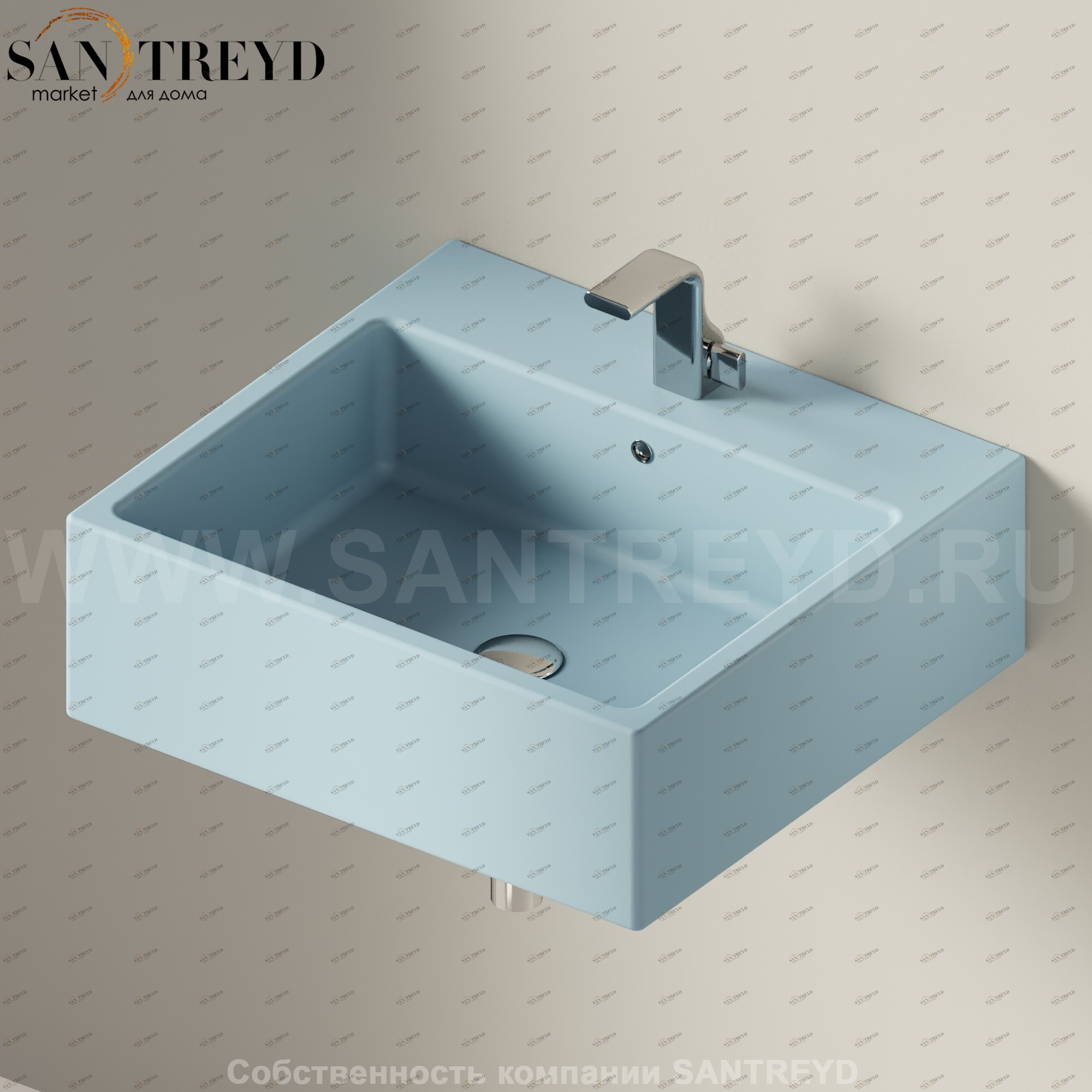 50525014 Подвесная раковина настенная прямоугольная Ceramica Flaminia Acquagrande