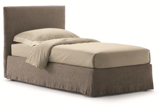 Flou Односпальная кровать из ткани с мягким изголовьем Notturno sun-id-1346657 - Вид №2