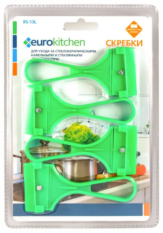 90713260 Скребок Eurokitchen металл/пластик цвет салатовый RS-13L STLM-0350312