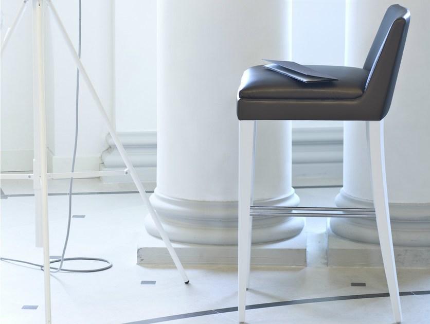 Very Wood Высокий кожаный табурет с подставкой для ног Onda sun-id-1452279 - Вид №4