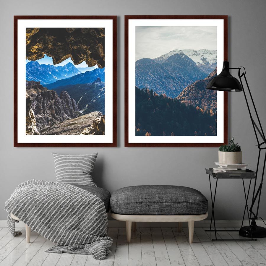 Арт-фотография в деревянной раме 78,5х100 см Rifugio Lagazuoi, Italy КАРТИНЫ В КВАРТИРУ  264787 Белый;голубой;разноцветный  - Вид №3