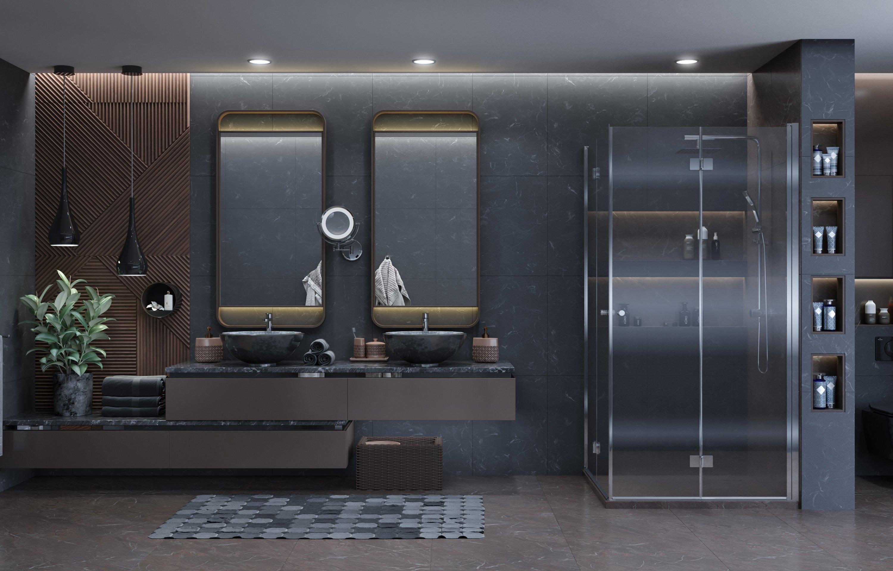 Душевое ограждение Ambassador Diamond 12011110 (1000x1000x2000), 1 место - Вид №2