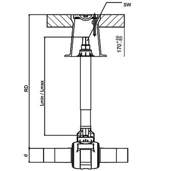 SANIT 852750210125162 Монтажные комплекты для шаровых клапанов и Anbohrkugelhähne (стандартная и верхняя загрузка)  - Вид №1