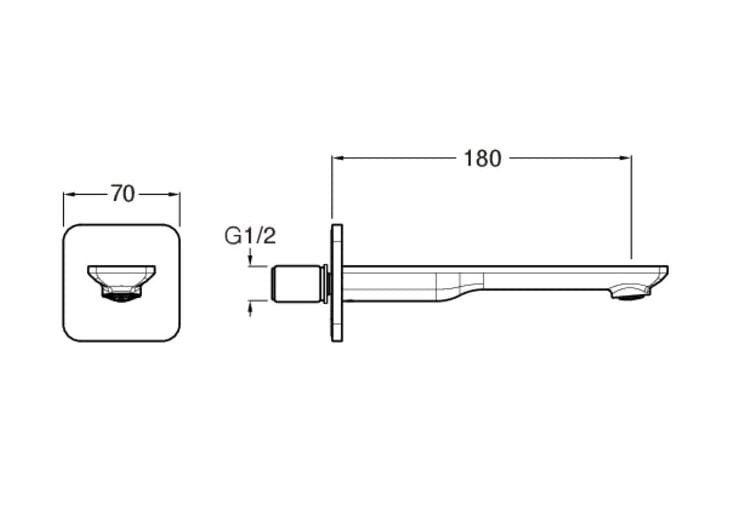 Настенный дозирующий носик CRISTINA Rubinetterie Blade ARCH-00048268 - Вид №1