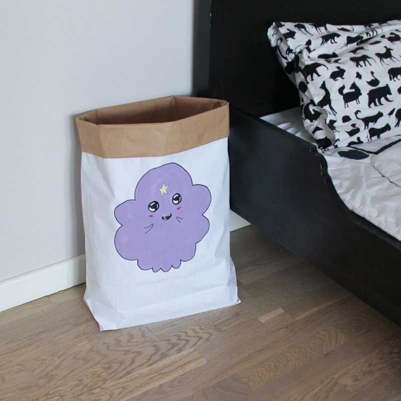 Эко-мешок для игрушек под раскраску из крафт бумаги VAMVIGVAM  282066 Белый;бежевый Santreyd  - Вид №3