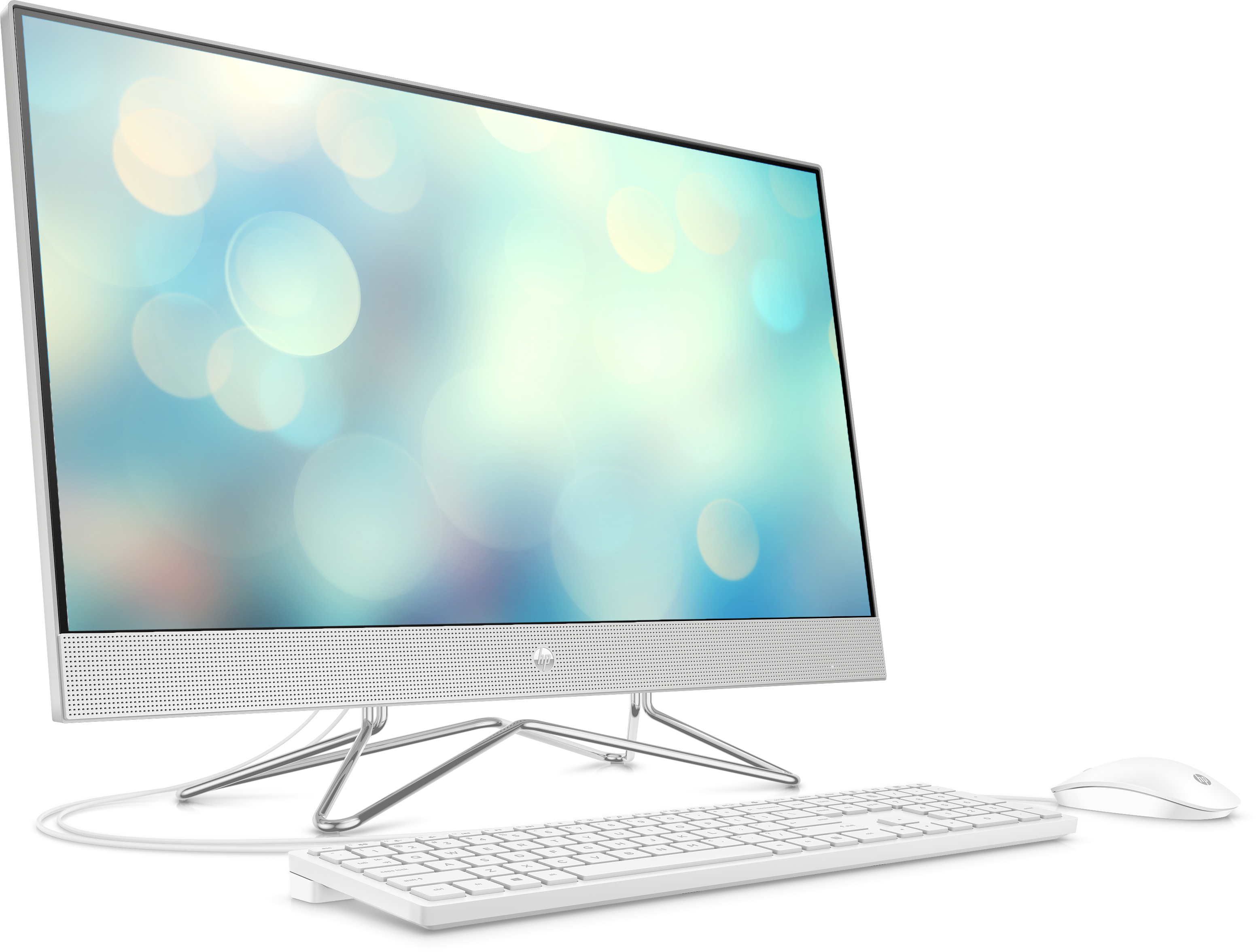 9PN10EA#ACB 27-dp0000ur aio 27"(1920x1080)/amd ryzen 3 4300u(2.7ghz)/4096mb/128ssdgb/nodvd/int:amd intergrated graphics /cam/wifi/war 1y/natural silver/freedos + usb kbd, usb mouse HP Santreyd  - Вид №3