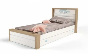 Кровать ABC-KING 190х90 №4MIX OCEAN №4 (с мяг.изнож) (голубой)