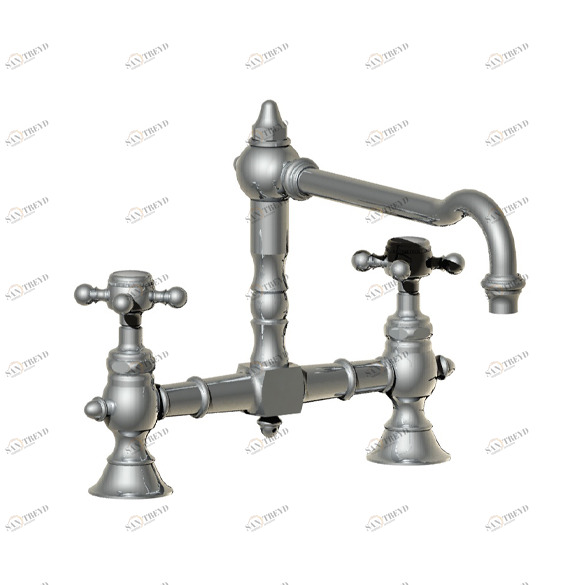 1101 Смеситель для мойки на 2 отверстия / крестовая версия / без сливного отверстия HORUS Range Julia Victoria 