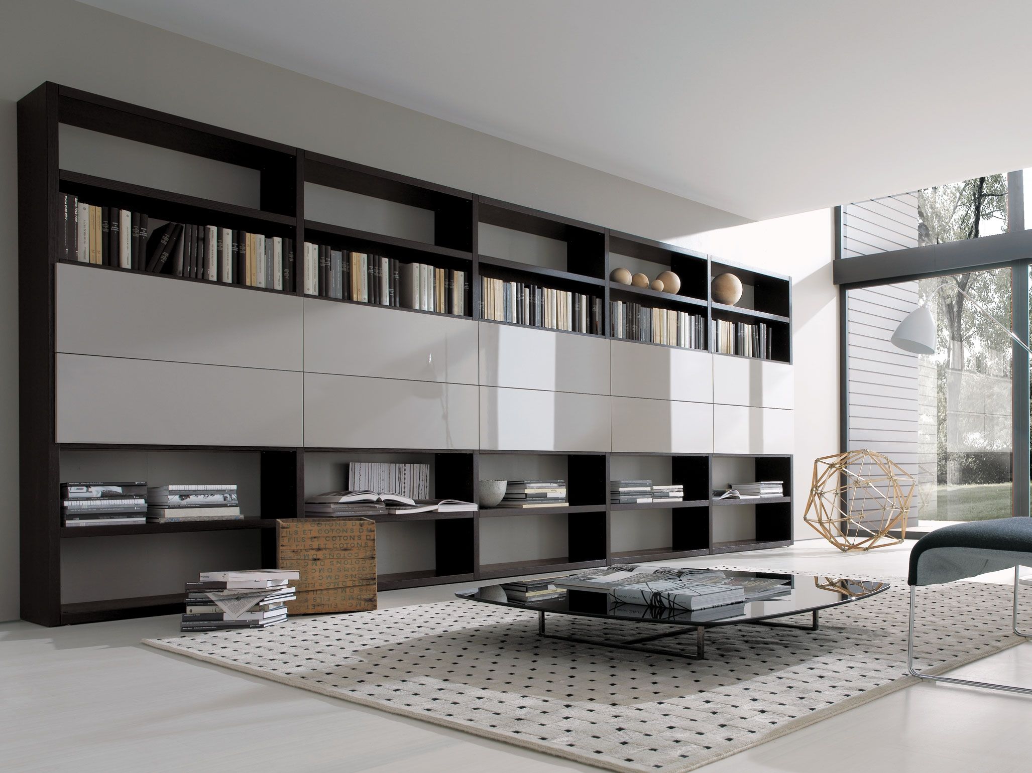 Книжный шкаф с ящиками MisuraEmme CROSSING ARCH-00143500 - Вид №1