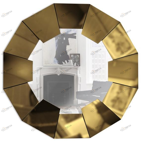 LUXXU Круглое зеркало с настенной рамой Darian sun-id-1349644