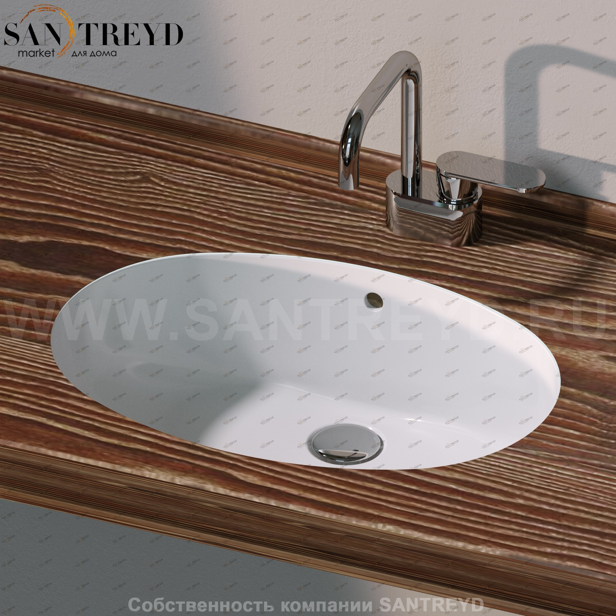 339016 Накладная раковина под столешницу  овальная Ceramica Flaminia Normale