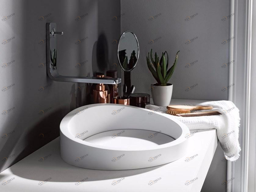 Встроенная раковина под столешницу овальная KRION ALMOND sun-id-1447739