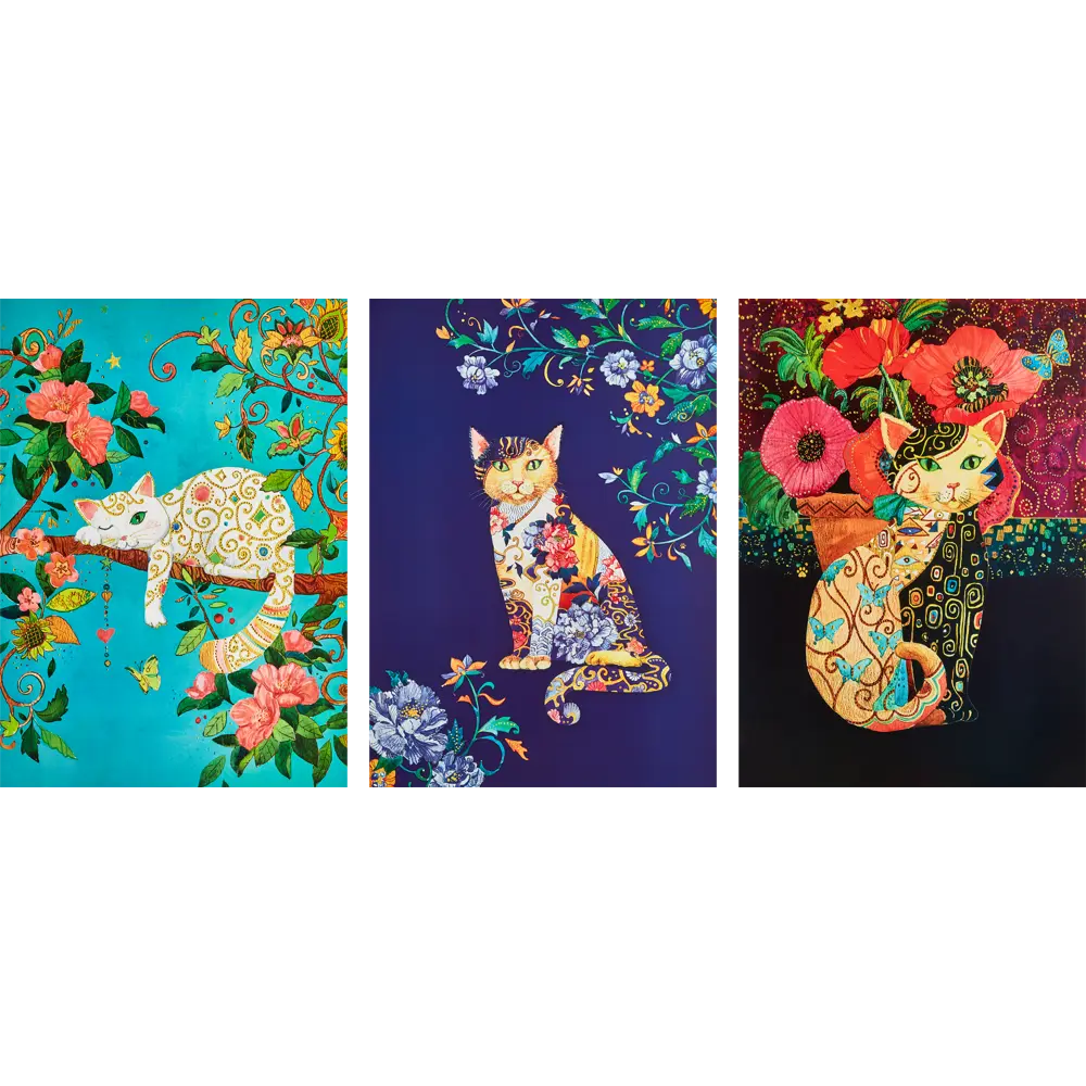 Постер КотАрт 50x70 см 3 шт АРТ ДИЗАЙН STLM-2105666