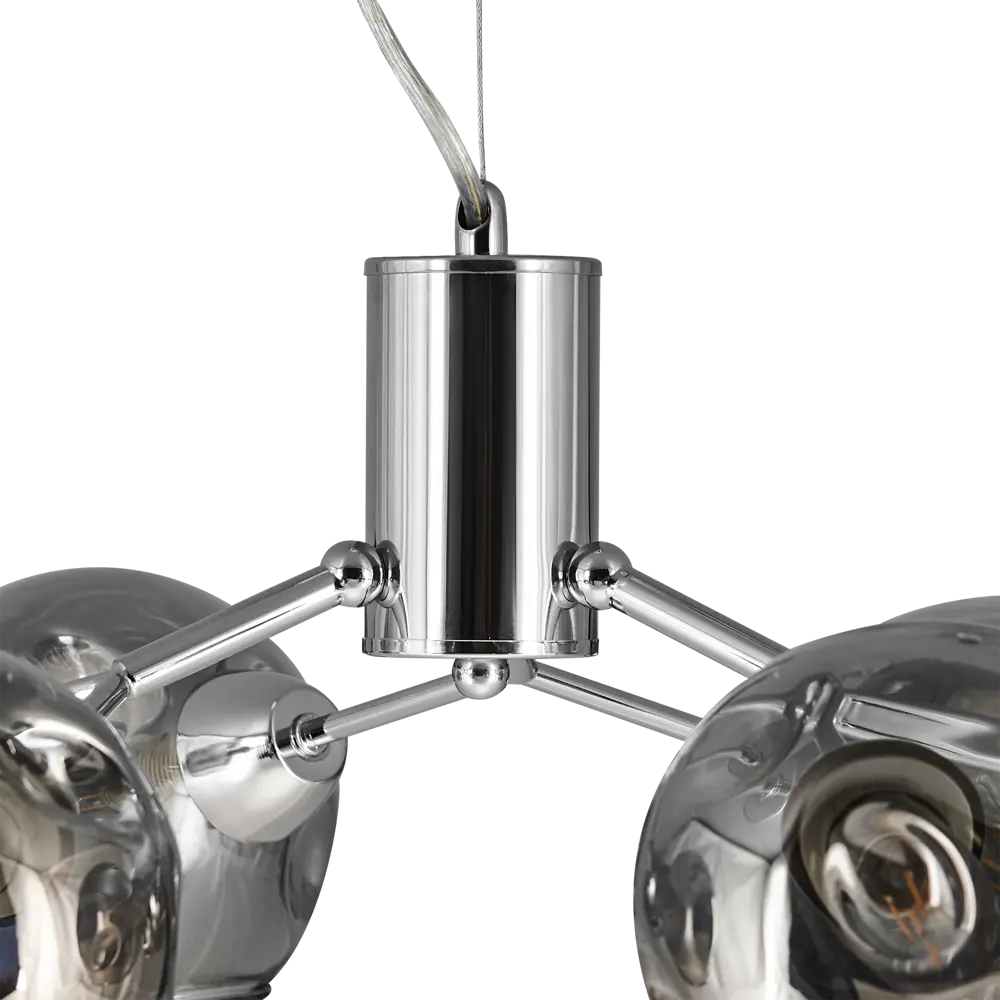 Люстра подвесная Nemo L1238-6, 6 ламп, 18 м², цвет серый/серебристый LAMPLANDIA STLM-2173108 - Вид №7