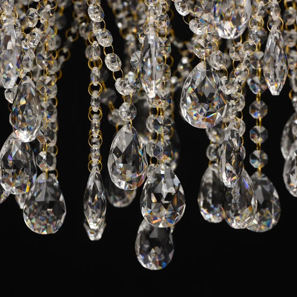 Люстра хрустальная потолочная «Бриз», 9 ламп, 27 м², цвет золото MW-Light STLM-2126387 - Вид №2