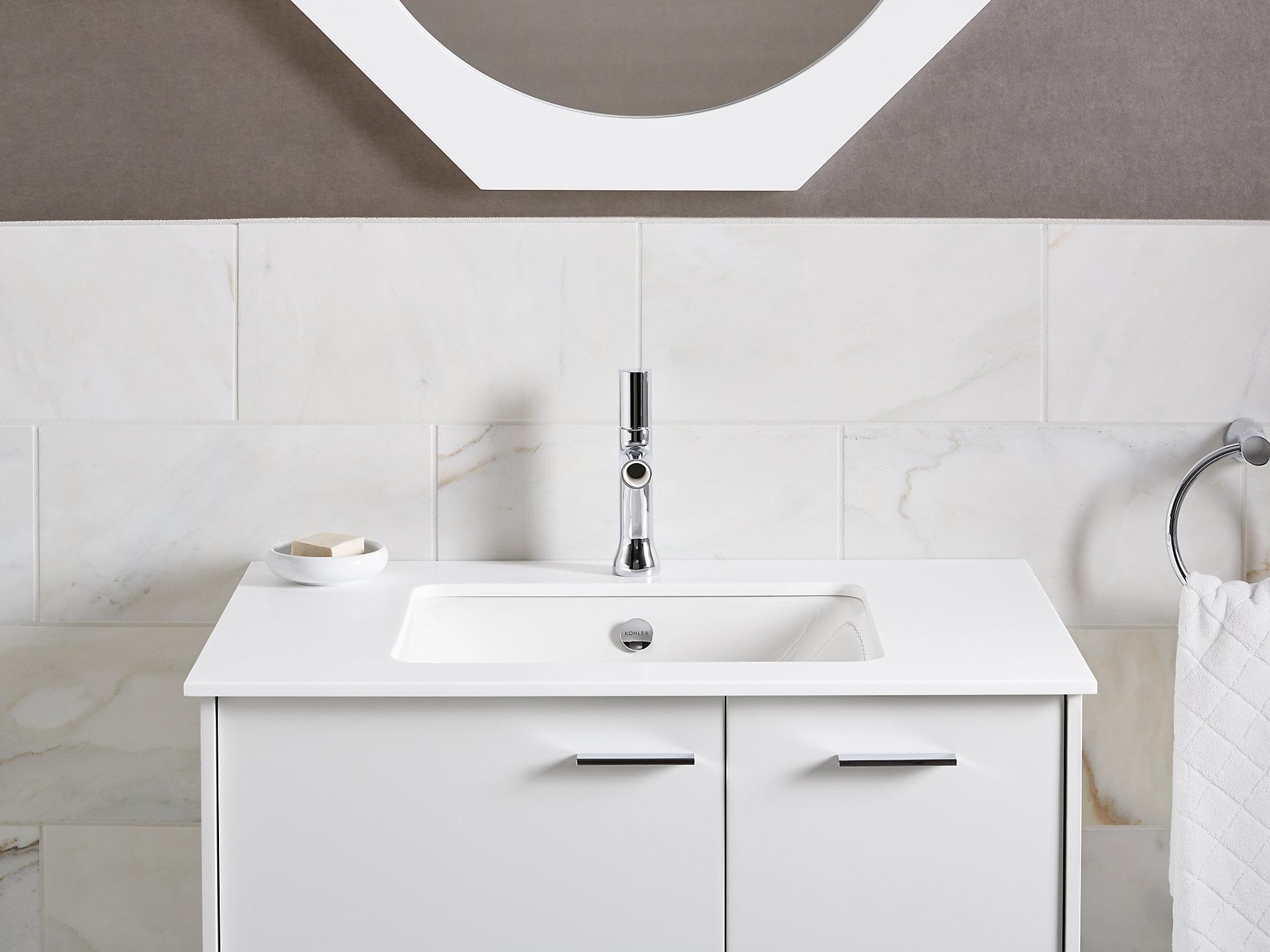 KOHLER Iron Plains Встраиваемая / устанавливаемая под столешницу раковина для ванной комнаты K-5400-NY  - Вид №6