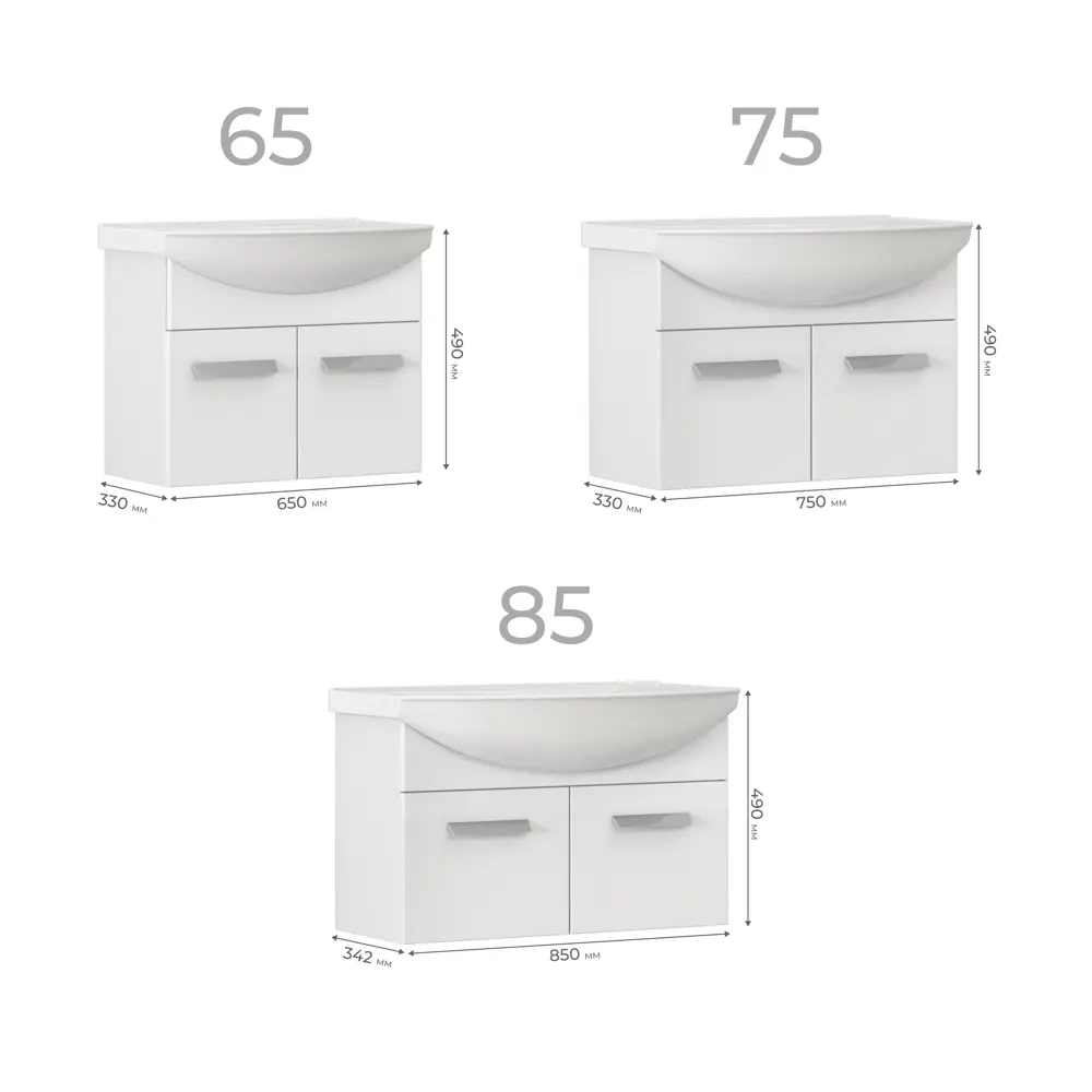 Vigo Milo - навесная тумба под раковину 72 см белая глянцевая 89386769 STLM-1398257 - Вид №7