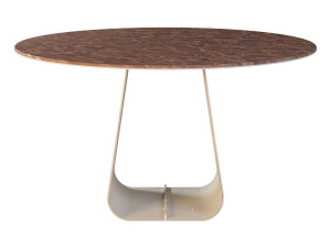 Круглый садовый стол с мраморной столешницей