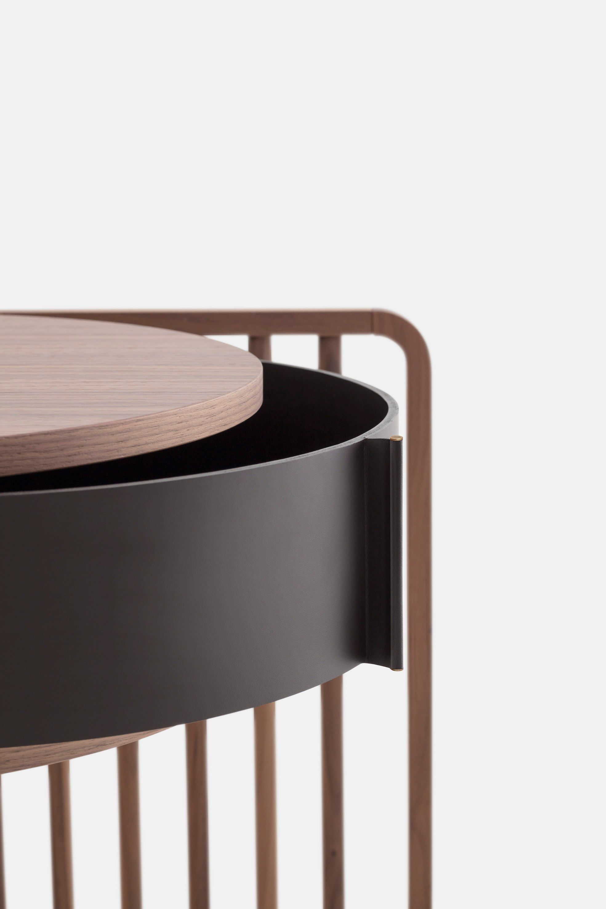 Деревянная круглая тумбочка с ящиками Pianca ARCH-00028815 - Вид №4