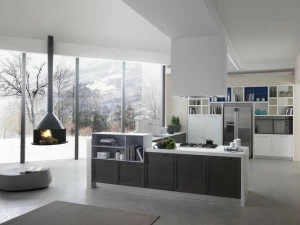 Floritelli Cucine Встроенная кухня Laminam® с полуостровом Free