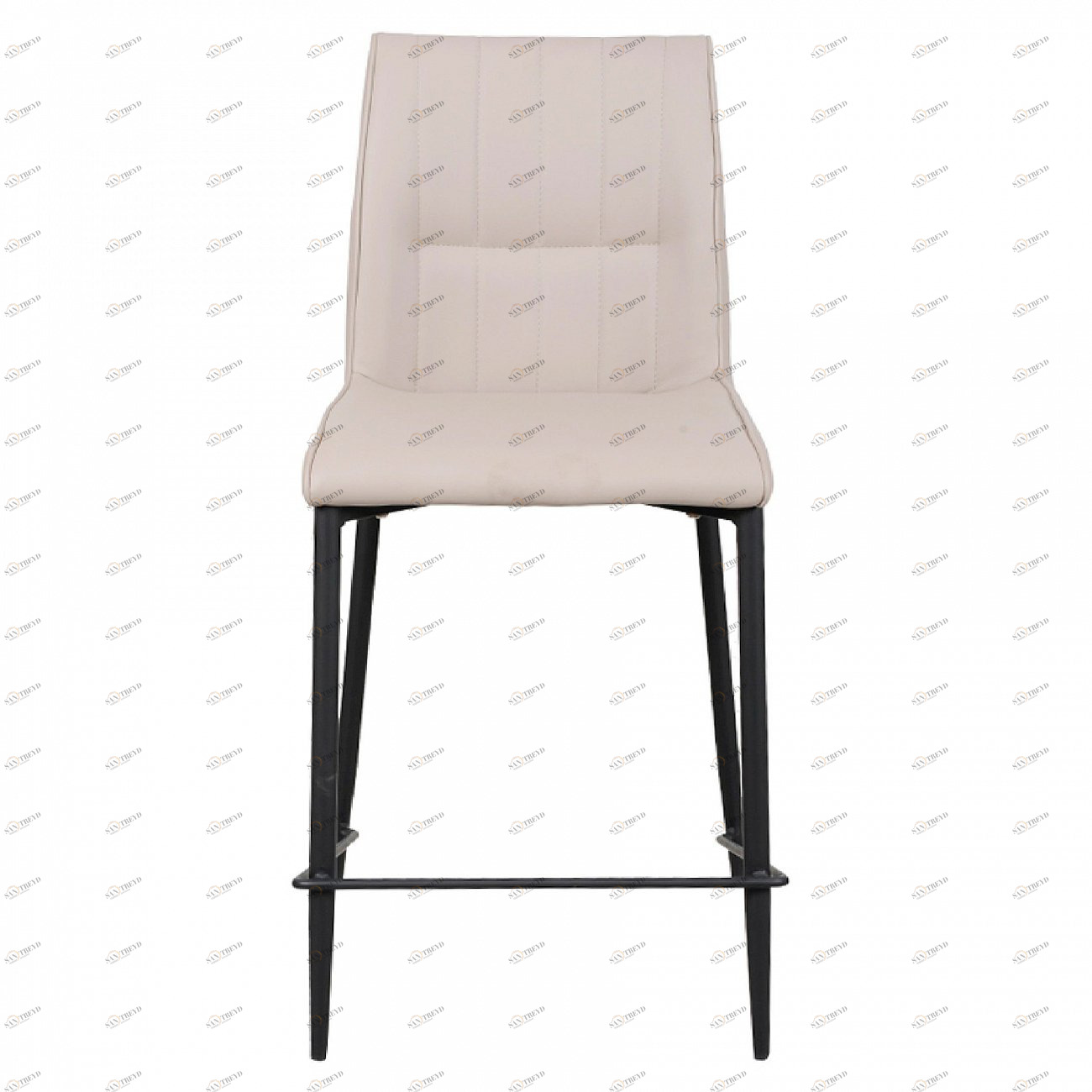 Стул барный серо-бежевый, экокожа 47х52х96см GARDA DECOR  266815 Бежевый 