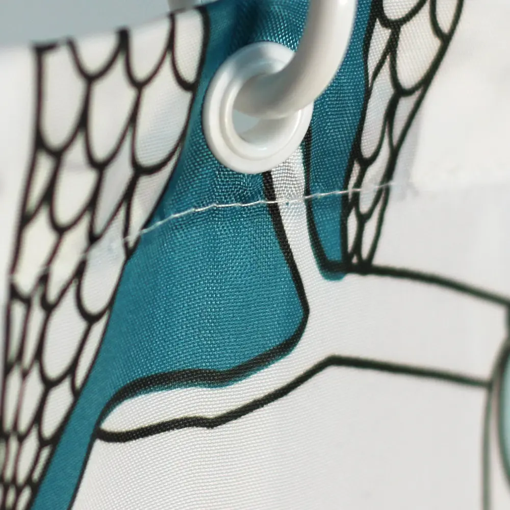 Штора для ванны Bath Plus Owls 180x200 см полиэстер цвет бело-бирюзовый CHARME GREEN STLM-2180260 - Вид №4