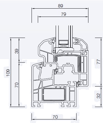 Diquigiovanni Окно ПВХ с двойным остеклением Dqg 70 evo sun-id-1498921 - Вид №2