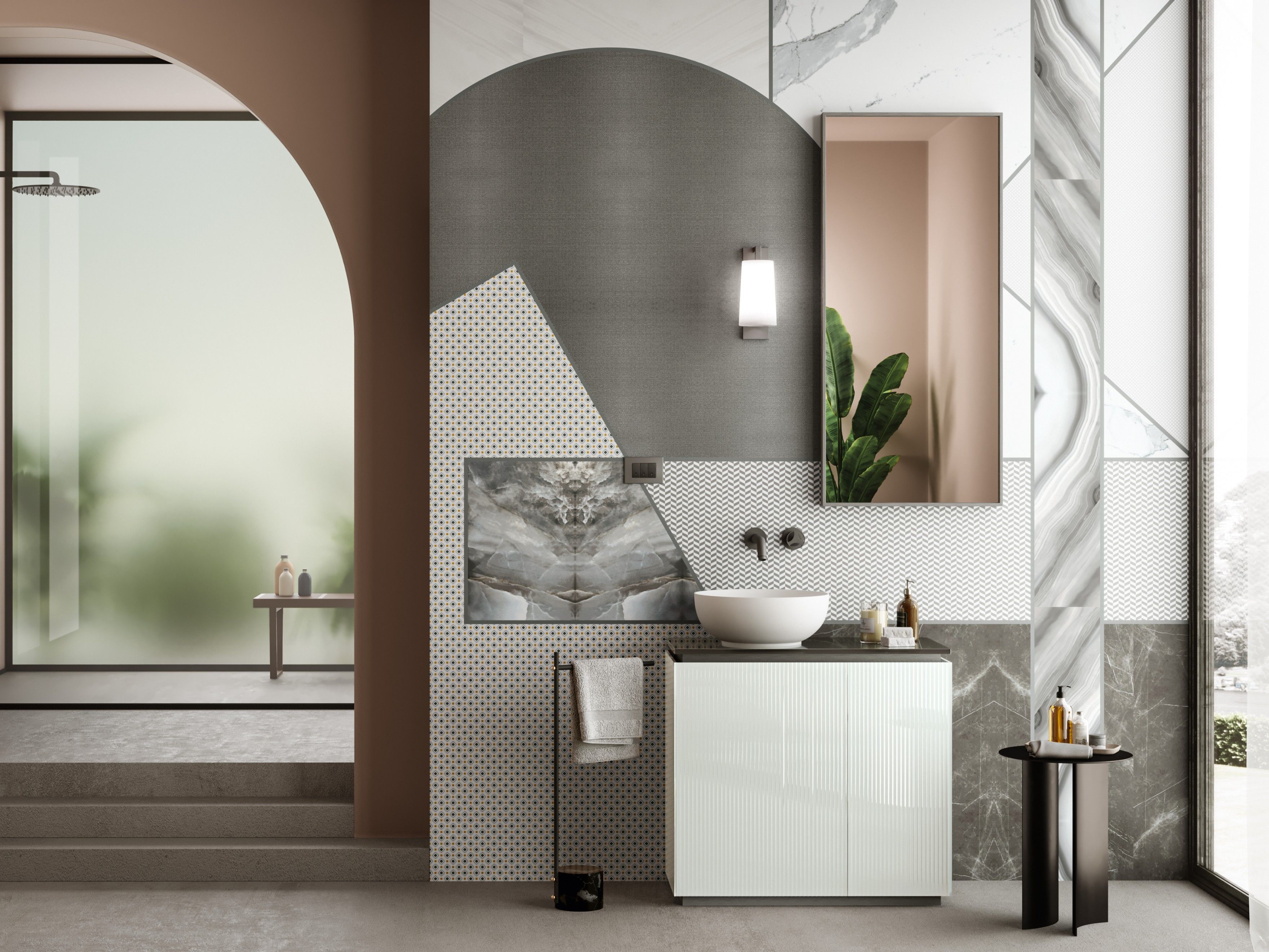 Шкаф с одной секционной раковиной с дверцами ARTELINEA FUSION ARCH-00112538