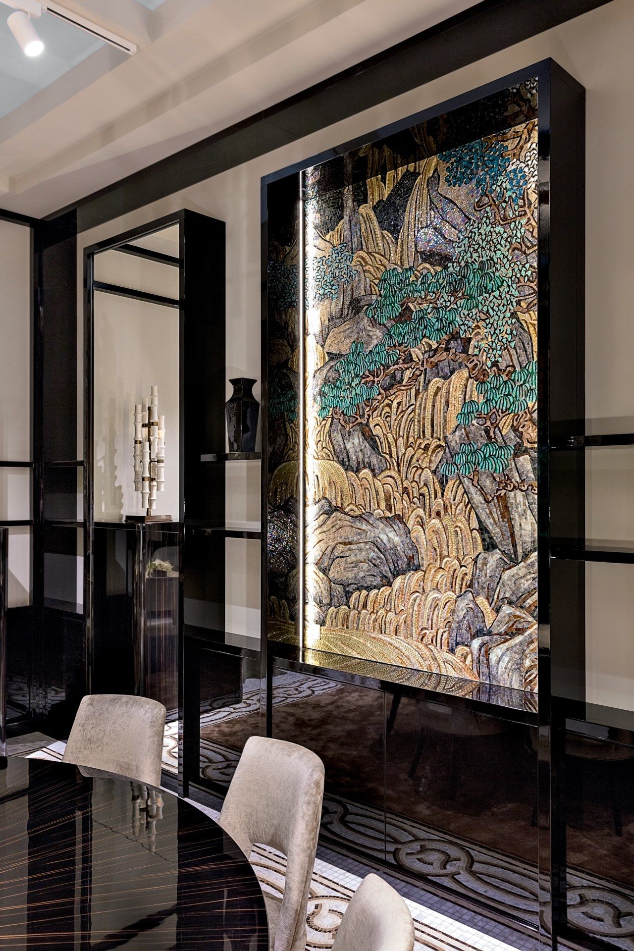 Круглый стол из дерева и стекла с Lazy Susan Sicis Коро ARCH-00133556 - Вид №5