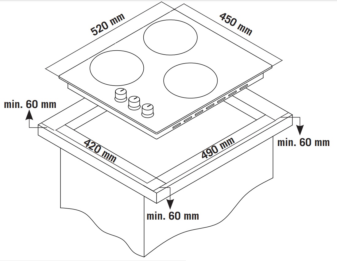 8186928 Газовая варочная поверхность Simfer H45V35M516 STDN-0010922 - Вид №6