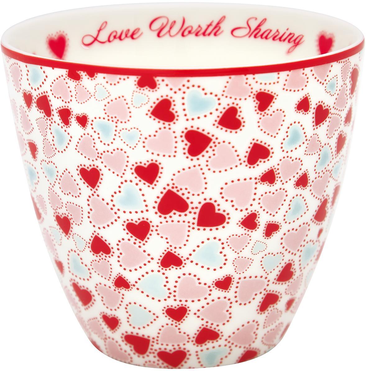 Стакан Love white 300 мл Greengate STWLATLOV0106