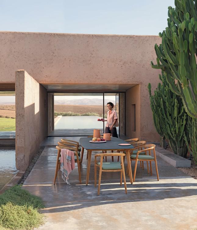 MNST964 Обеденный стол teak 264см x 118см Manutti Torsa - Вид №14