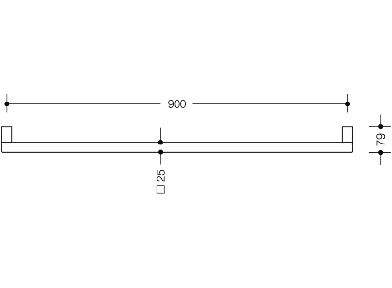 100.30.21040 держатель для банного полотенца HEWI System 100 - Вид №5
