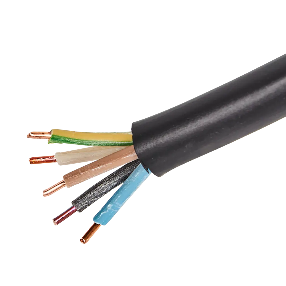 Кабель Альфакабель ВВГп-НГ LS 5х2.5 мм, на отрез, ГОСТ STLM-2152578