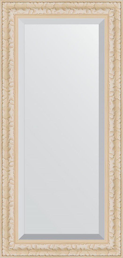 BY 1242 Зеркало с фацетом в багетной раме - старый гипс 82 mm EVOFORM Exclusive